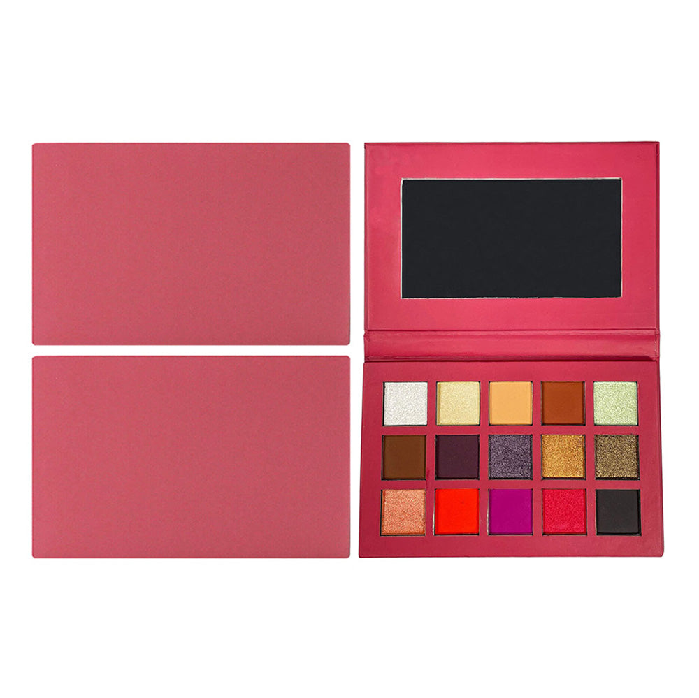 15 Color Red Eyeshadow Palette Waterproof High Pigmented Private Label