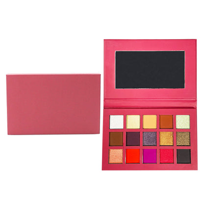 Paleta de sombras de ojos de 15 colores de alto pigmento