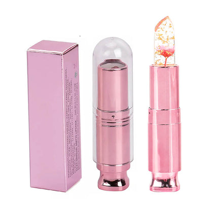 5 color flower lip balm temperature change color vegan
