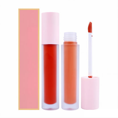 20 Color Nude Lip Gloss Matte Liquid Lipstick Long Lasting Vegan Pink Tube