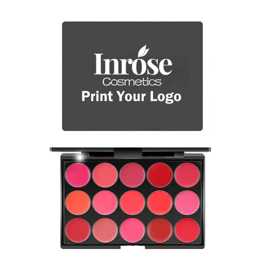 15 color lip gloss palette moisturing high pigmented private label