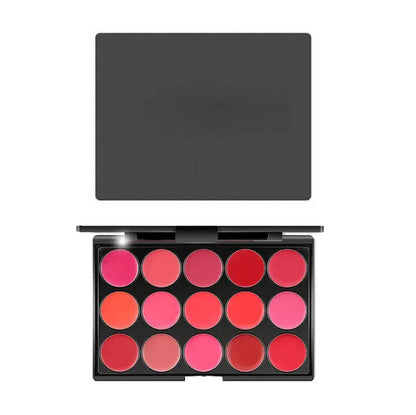 15 color lip gloss palette moisturing high pigmented private label
