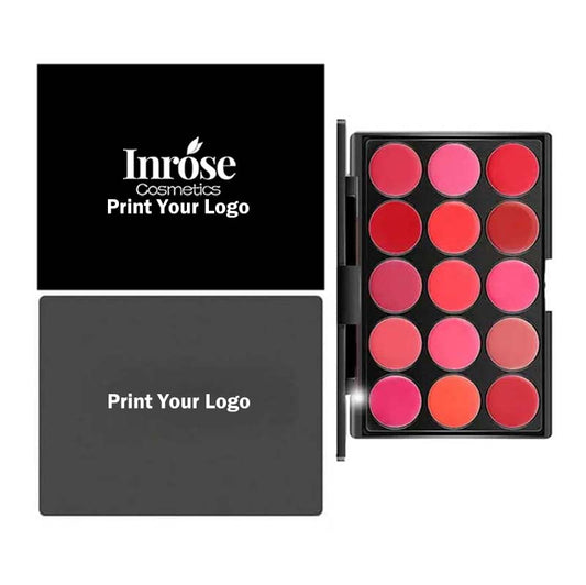 15 color lip gloss palette moisturizing high pigmented private label