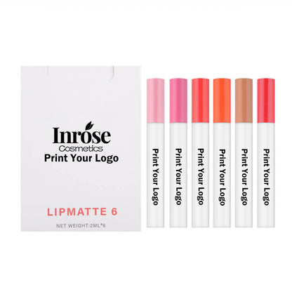 6 pcs lip kit liquid lipstick set matte long lasting cigarette design