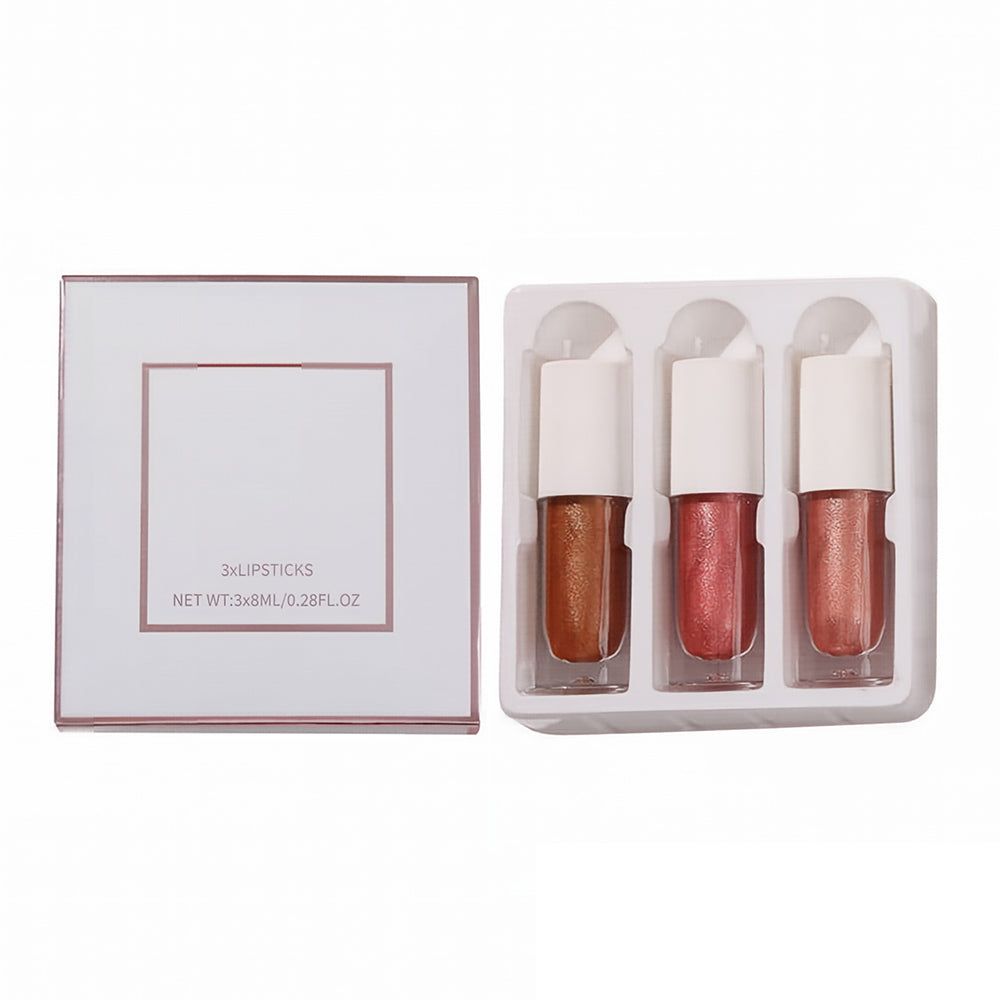 3 In 1 Liquid Lipstick Set Matte Non-Stick Long Lasting Vegan Private Label