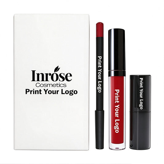 10 Color 3 In 1 Lip Set Matte Lipstick Lip Stain Lip Liner Gift Kits