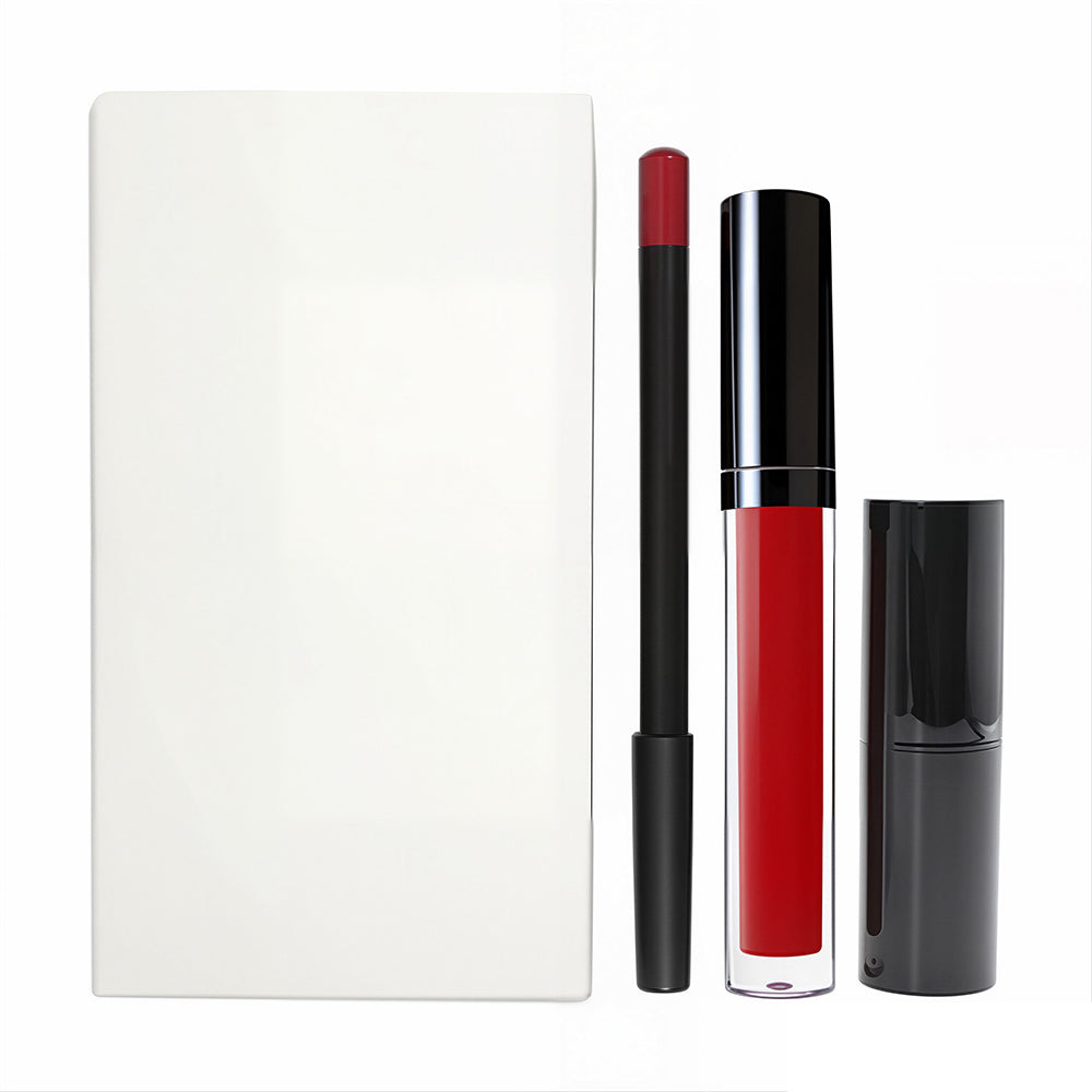 10 Color 3 In 1 Lip Set Matte Lipstick Lip Stain Lip Liner Gift Kits