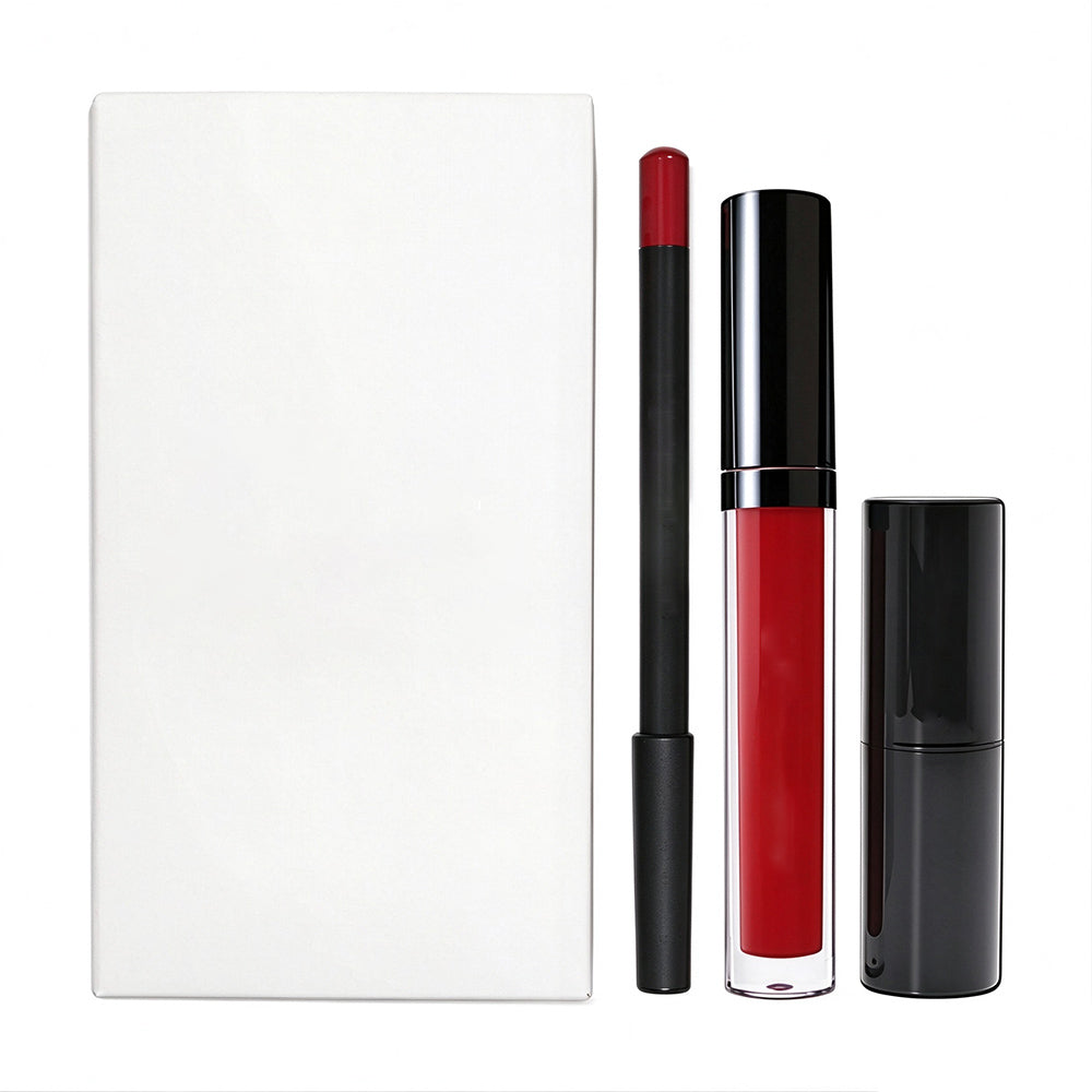 10 Color 3 In 1 Lip Set Matte Lipstick Lip Stain Lip Liner Gift Kits