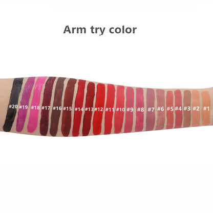 3 Unids/caja Set de Lápiz Labial Líquido Mate Antiadherente