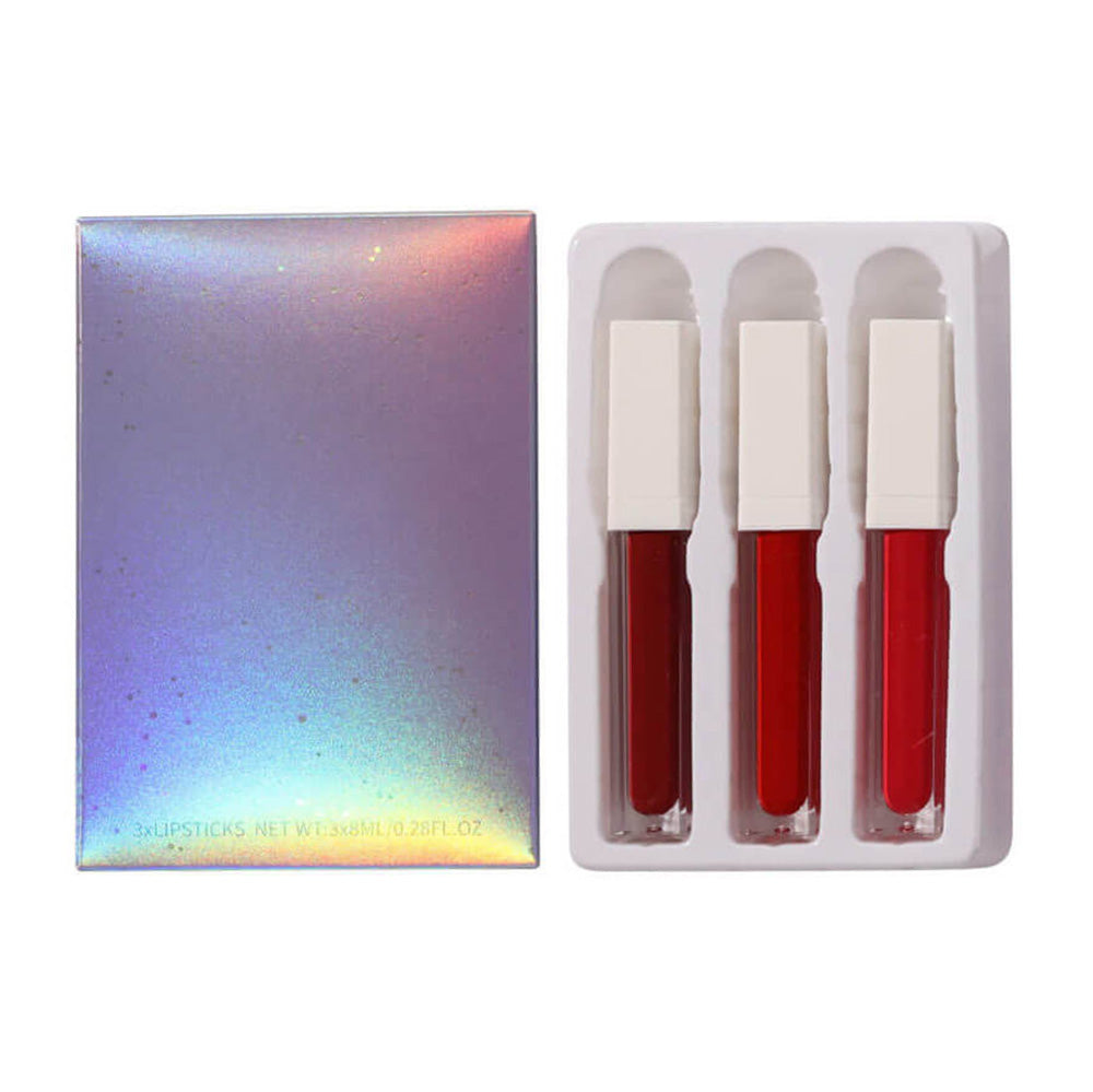 3 in 1 matte liquid lipstick set non-stick waterproof long lasting