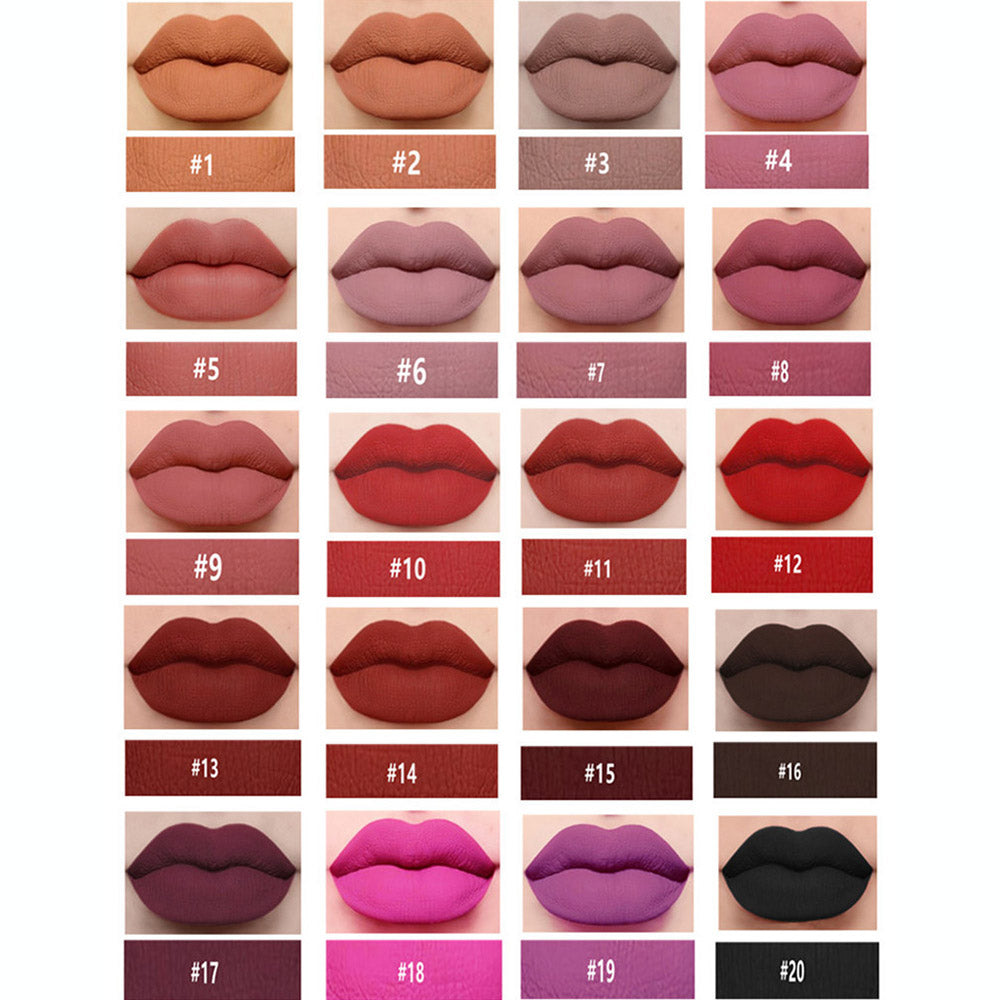 3 Unids/caja Set de Lápiz Labial Líquido Mate Antiadherente