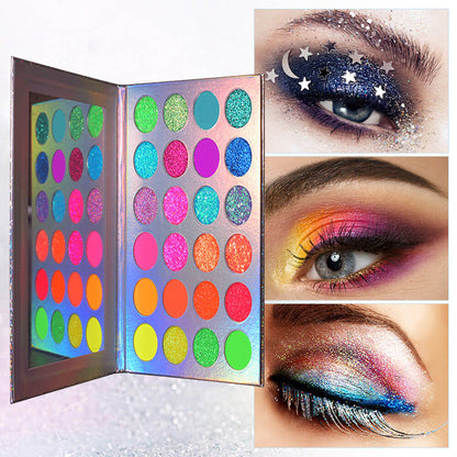 24 color eyeshadow palette light luminous waterproof no logo