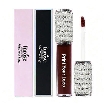 64 Color Lip Gloss Nude Moisturizing High Pigmented Silver Diamond Tube