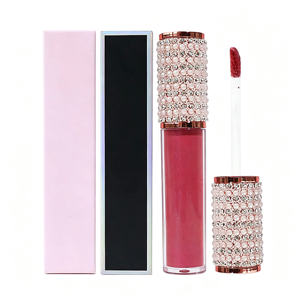 64 Color Lip Gloss Nude Waterproof High Pigmented Diamond Gold Tube