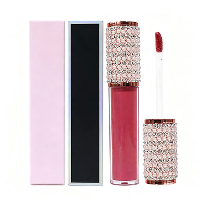 64 Color Lip Gloss Nude Waterproof High Pigmented Diamond Gold Tube