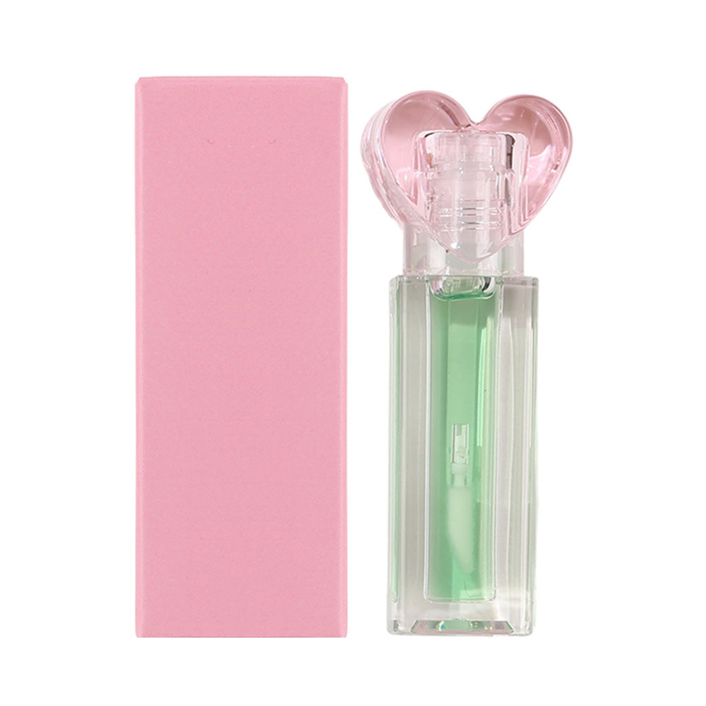 10-Color Fruit Lip Oil Clear Plumping Lip Gloss Moisturizing Heart-Shaped