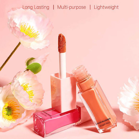 Blush liquide nude en 11 teintes, hautement pigmenté et vegan