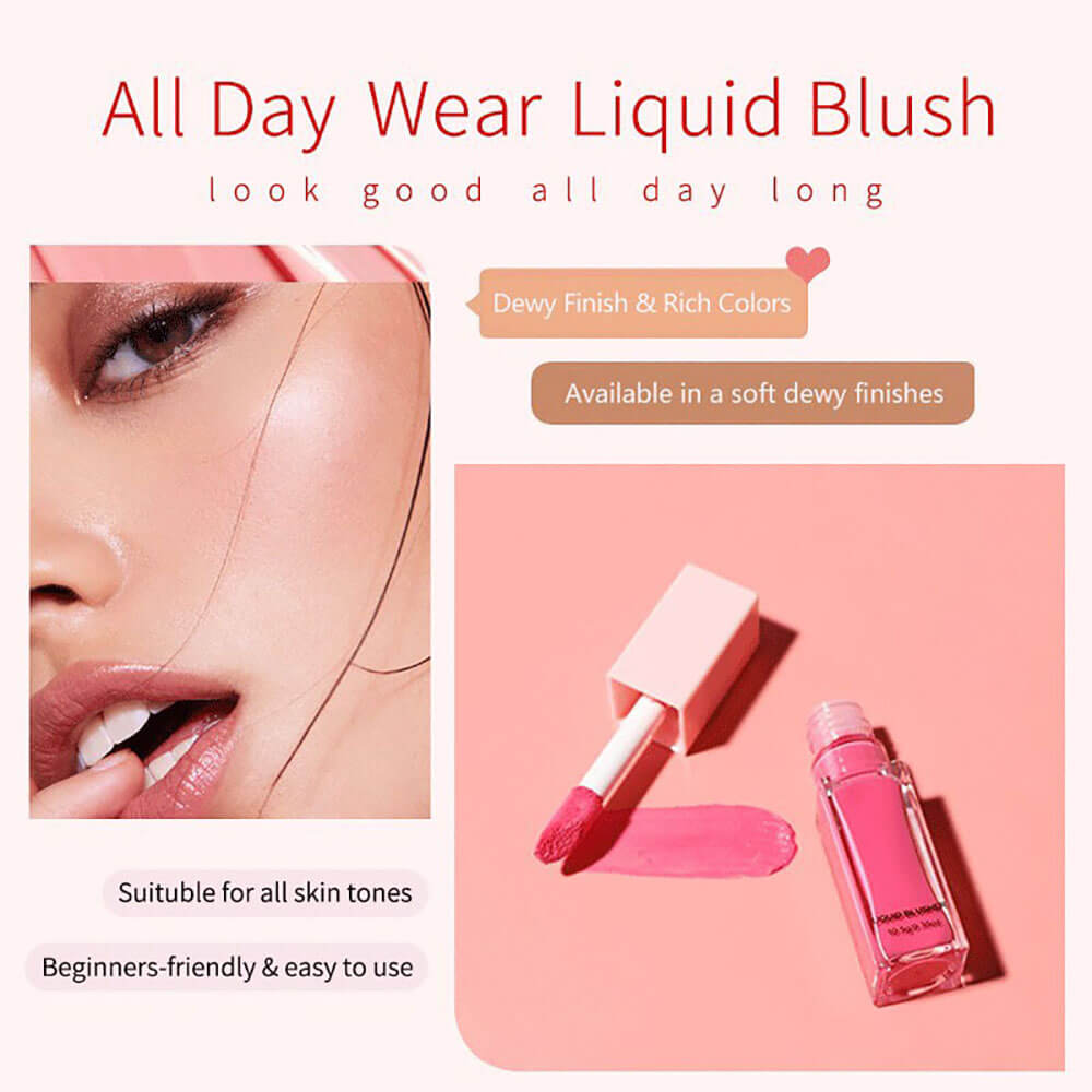 11 color liquid blush nude makeup rouge blush high pigmented vegan
