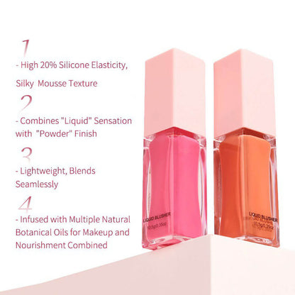 11 color liquid blush nude makeup rouge blush high pigmented vegan