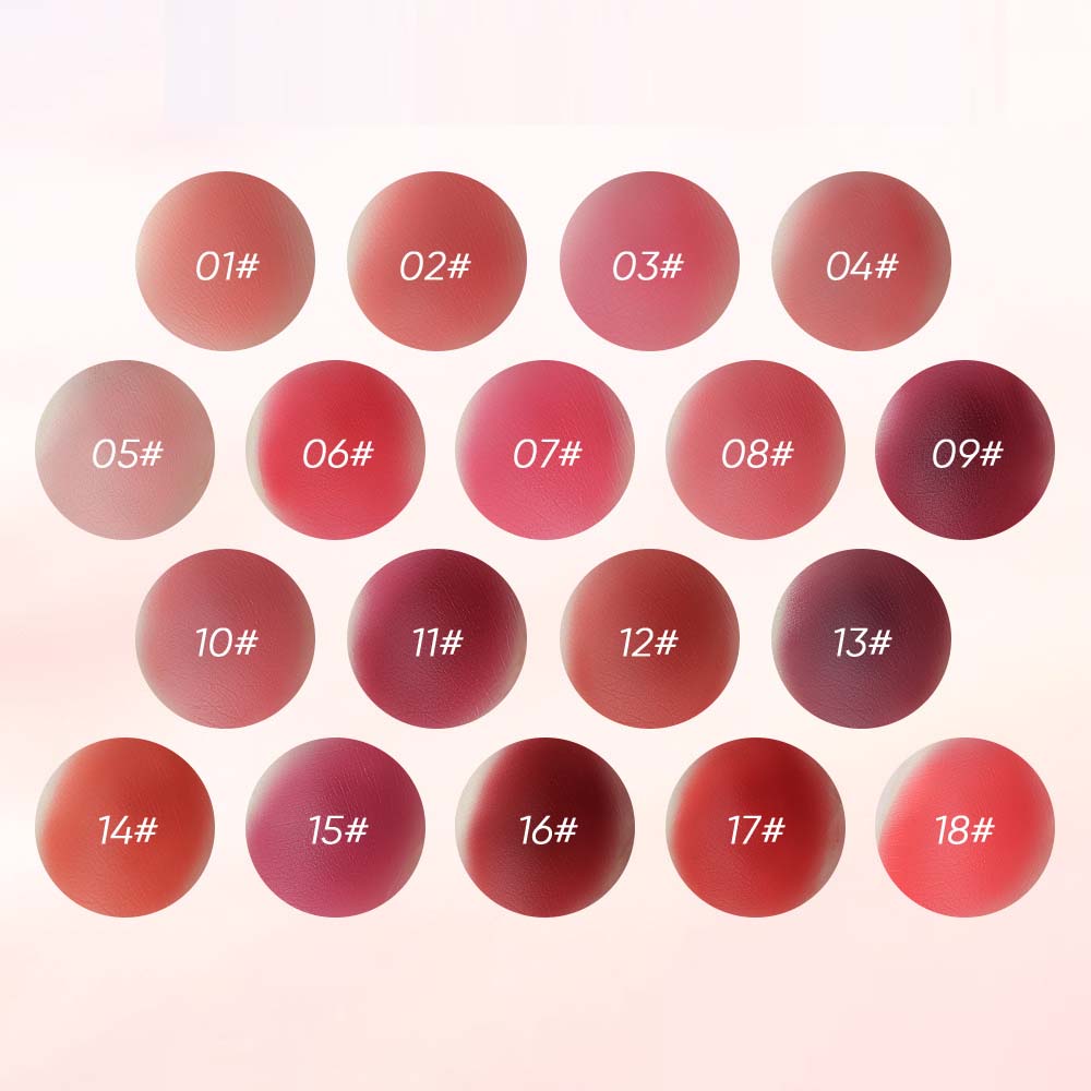 18-color Matte Liquid Lipstick Velvet Mist Lip Cream Waterproof Vegan Lip Mud