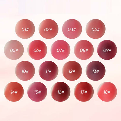 18-color Matte Liquid Lipstick Velvet Mist Lip Cream Waterproof Vegan Lip Mud