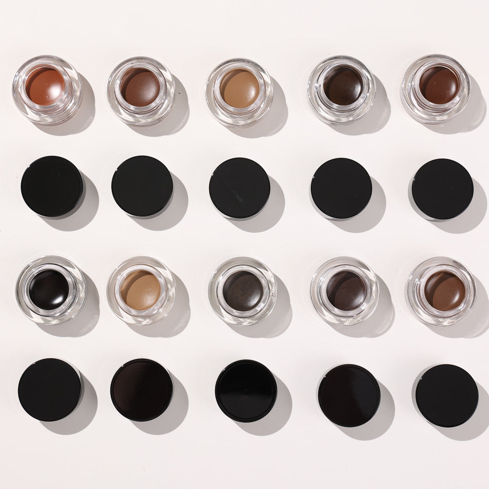 10 Color Eyebrow Gel With Brush Waterproof Brow Pomade Cream High Pigmented