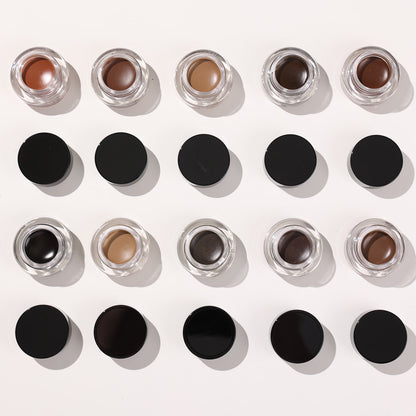 10 Color Eyebrow Gel With Brush Waterproof Brow Pomade Cream High Pigmented