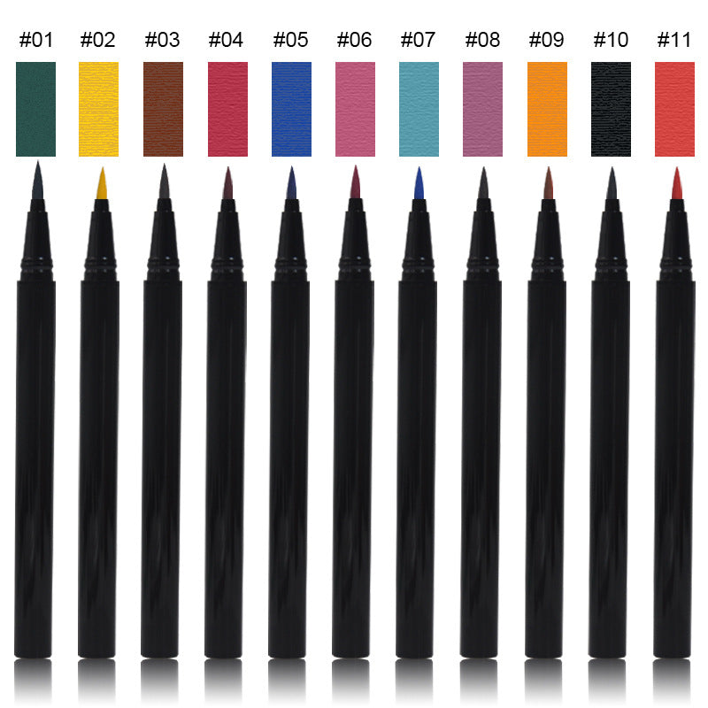24 Color Liquid Eyeliner Eye Pen Colorful Waterproof Long Lasting Private Label