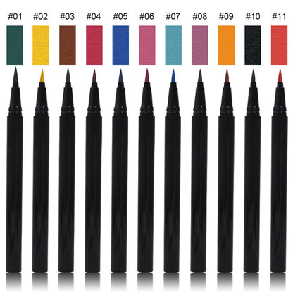 24 Color Liquid Eyeliner Eye Pen Colorful Waterproof Long Lasting Private Label