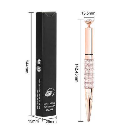 Black liquid eyeliner diamond eye line quick-dry waterproof