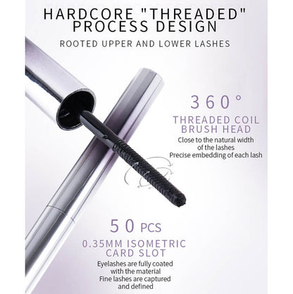 3 color mascara waterproof fiber thick lengthening curling long lasting