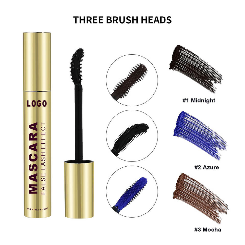 3-Color Setting Mascara Volumizing Waterproof Long-Lasting Lengthening