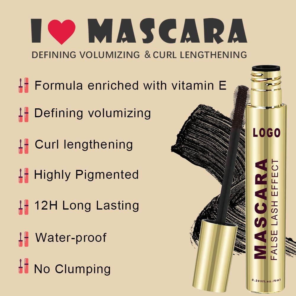 3-Color Setting Mascara Volumizing Waterproof Long-Lasting Lengthening