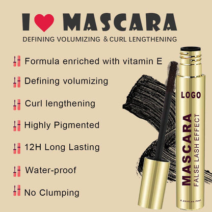 3-Color Setting Mascara Volumizing Waterproof Long-Lasting Lengthening