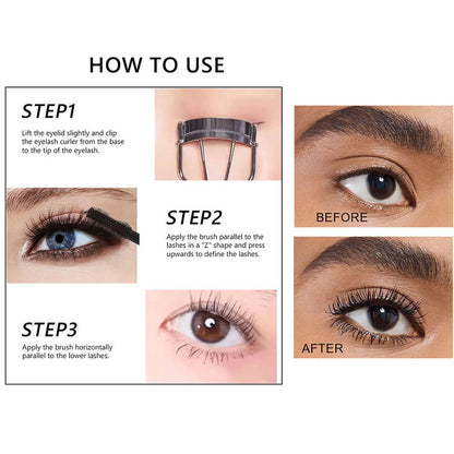 3-Color Setting Mascara Volumizing Waterproof Long-Lasting Lengthening