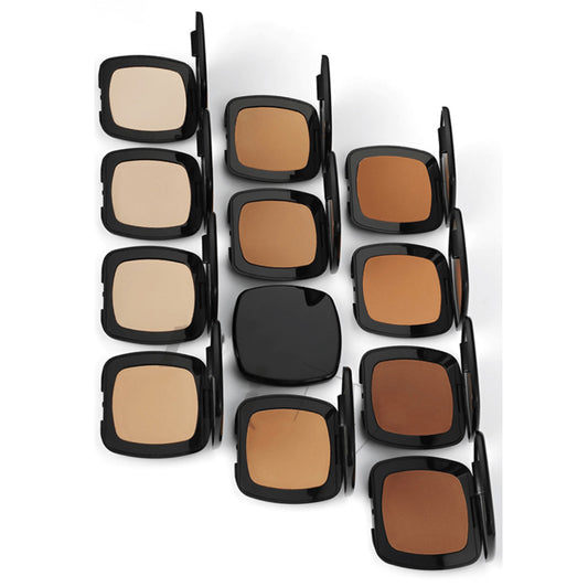 Poudre compacte pressée, 13 teintes, fini mat, contrôle du sébum 