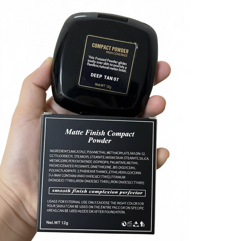 Poudre compacte pressée, 13 teintes, fini mat, contrôle du sébum 