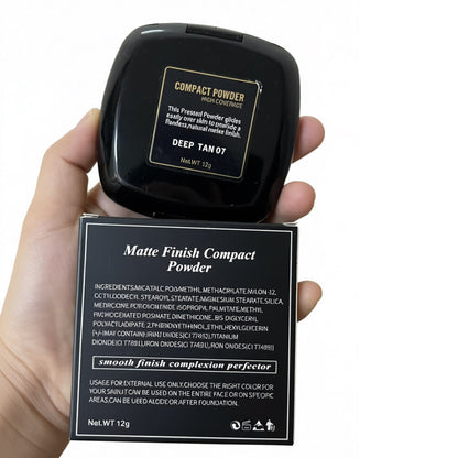 Poudre compacte pressée, 13 teintes, fini mat, contrôle du sébum 