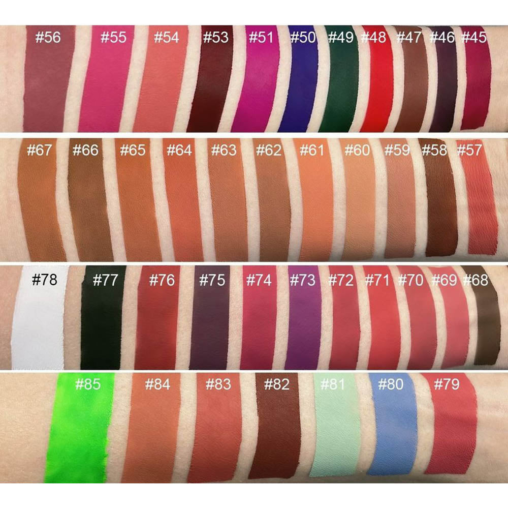 125-Color Dusty Rose Nude Liquid Lipstick Matte Non-Sticky Transfer-proof