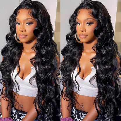 Human hair women long wave wigs beauty full lace HD hair