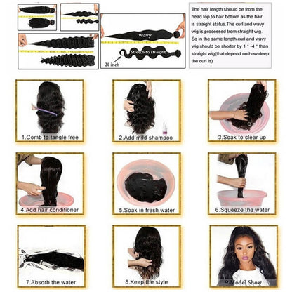 Wigs black curly hair center-parted chemical fiber headgear wig