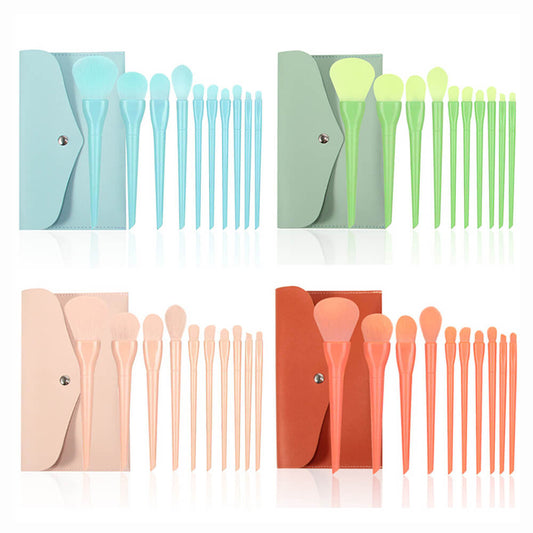 Ensemble de 10 pinceaux de maquillage Candy Face, pinceaux pour poudre et crème pour les yeux