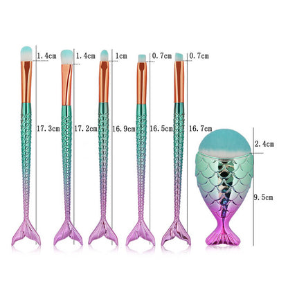 11 pcs makeup brush set soft mermaid brushes skin friendly