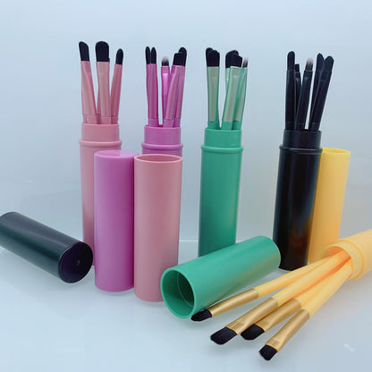 5 color small makeup brush set soft portable
