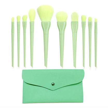 10 pcs makeup brush set candy face eye powder cream brushes