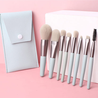 8 pcs makeup brush set portable powder cream brushes