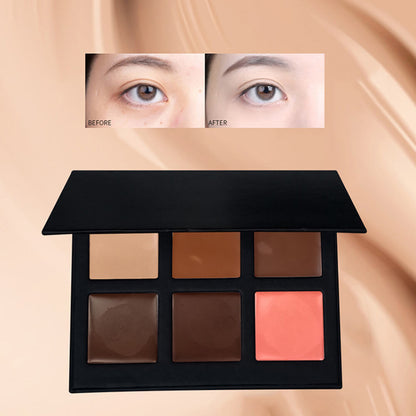 6 color concealer palette full coverage cream bronzer
