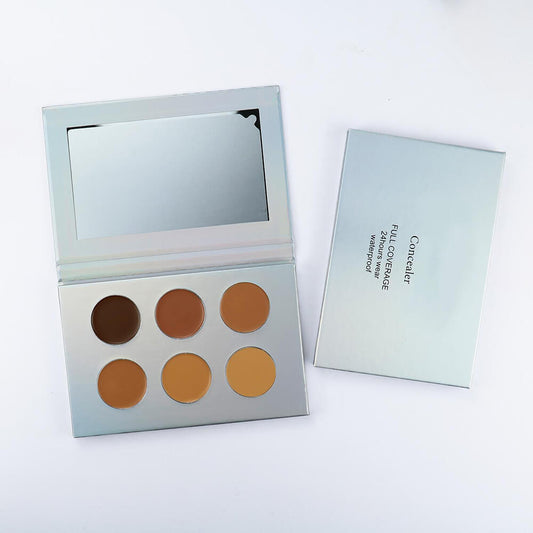 6 color concealer palette flawless full coverage deep color print your logo