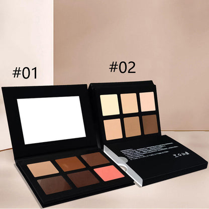 6 color concealer palette full coverage cream bronzer