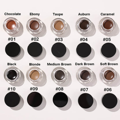 10 color eyebrow gel waterproof brow pomade high pigmented